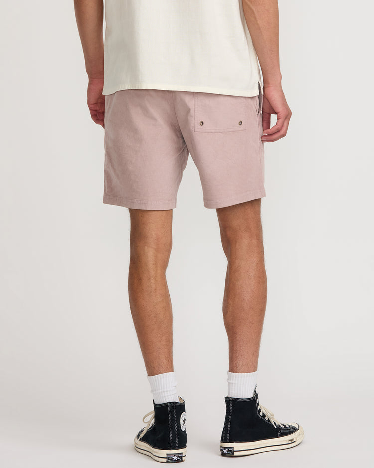 Escape 17" Elastic Waist Shorts - Pale Mauve