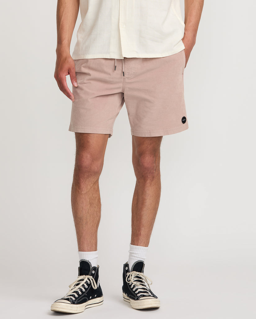 Escape 17" Elastic Waist Shorts - Pale Mauve