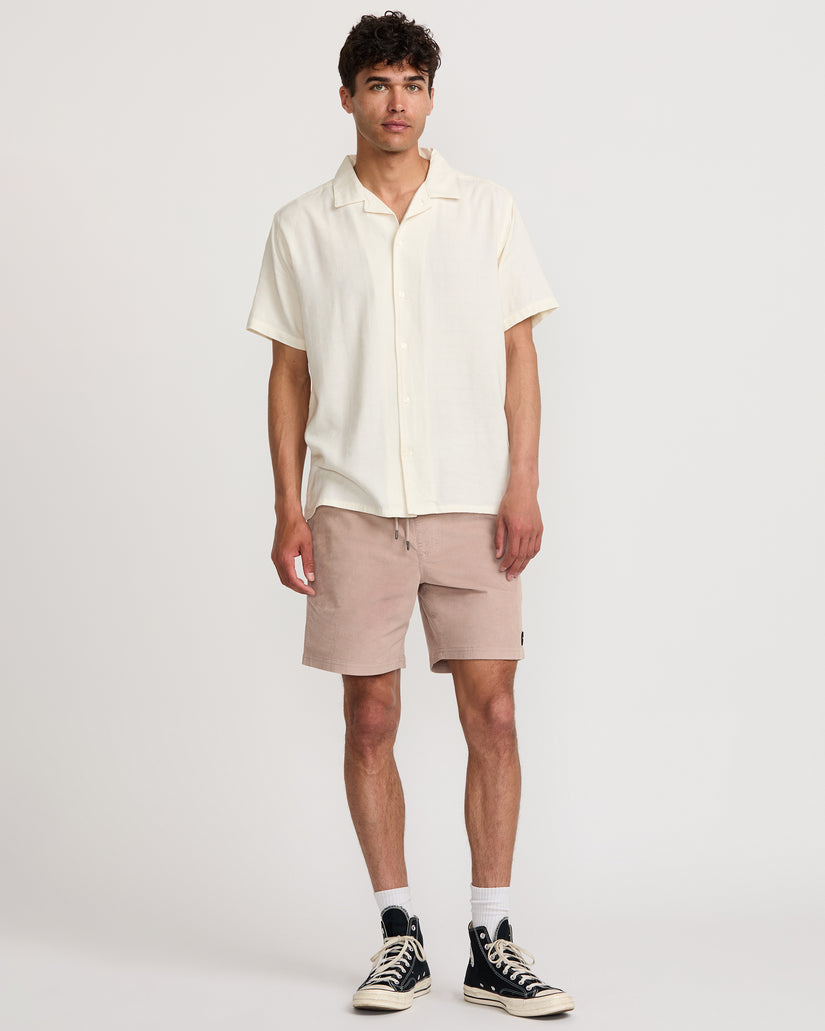 Escape 17" Elastic Waist Shorts - Pale Mauve