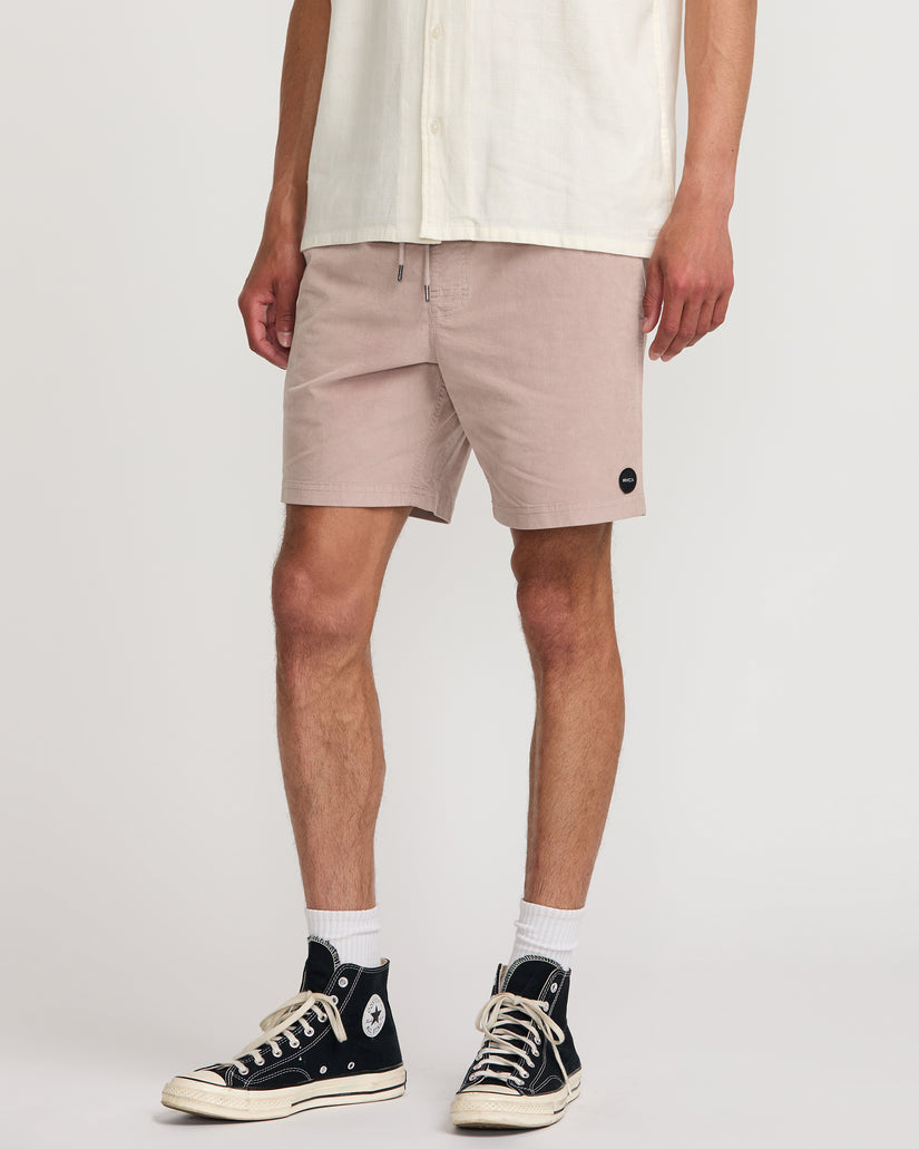 Escape 17" Elastic Waist Shorts - Pale Mauve