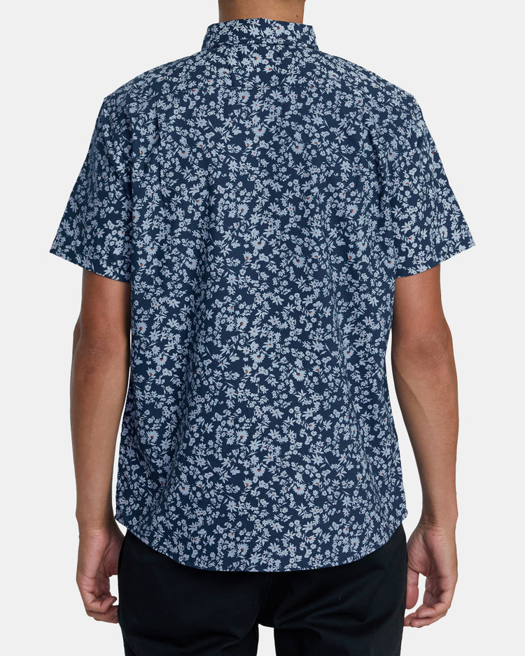 That'll Do Print Short Sleeve Shirt - Petrol Blue