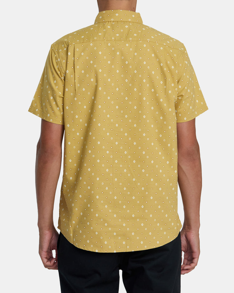 That'll Do Print Short Sleeve Shirt - Vintage Gold