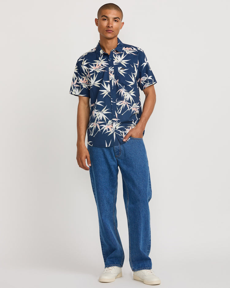 Morning Glory Short Sleeve Shirt - Moody Blue