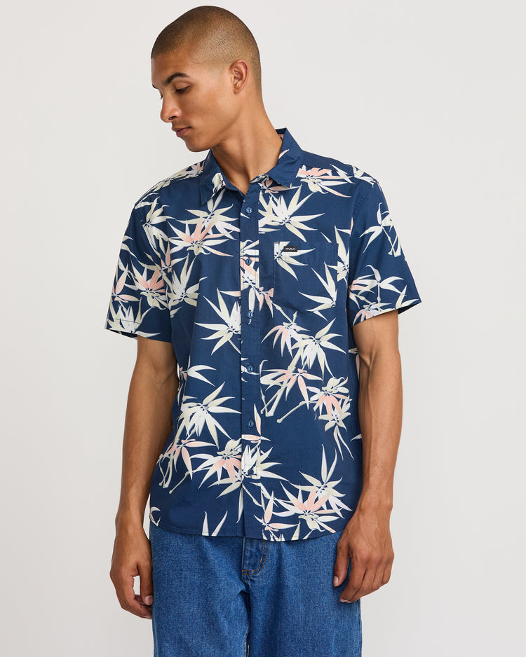 Morning Glory Short Sleeve Shirt - Moody Blue