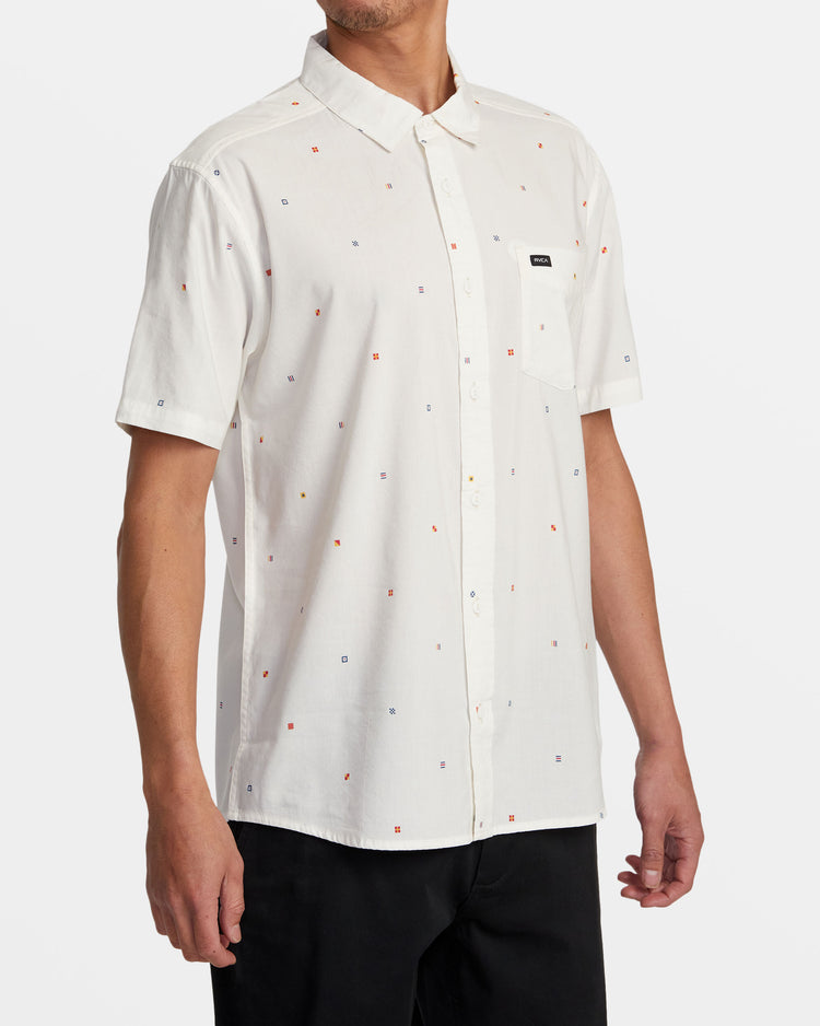 Morning Glory Short Sleeve Shirt - White