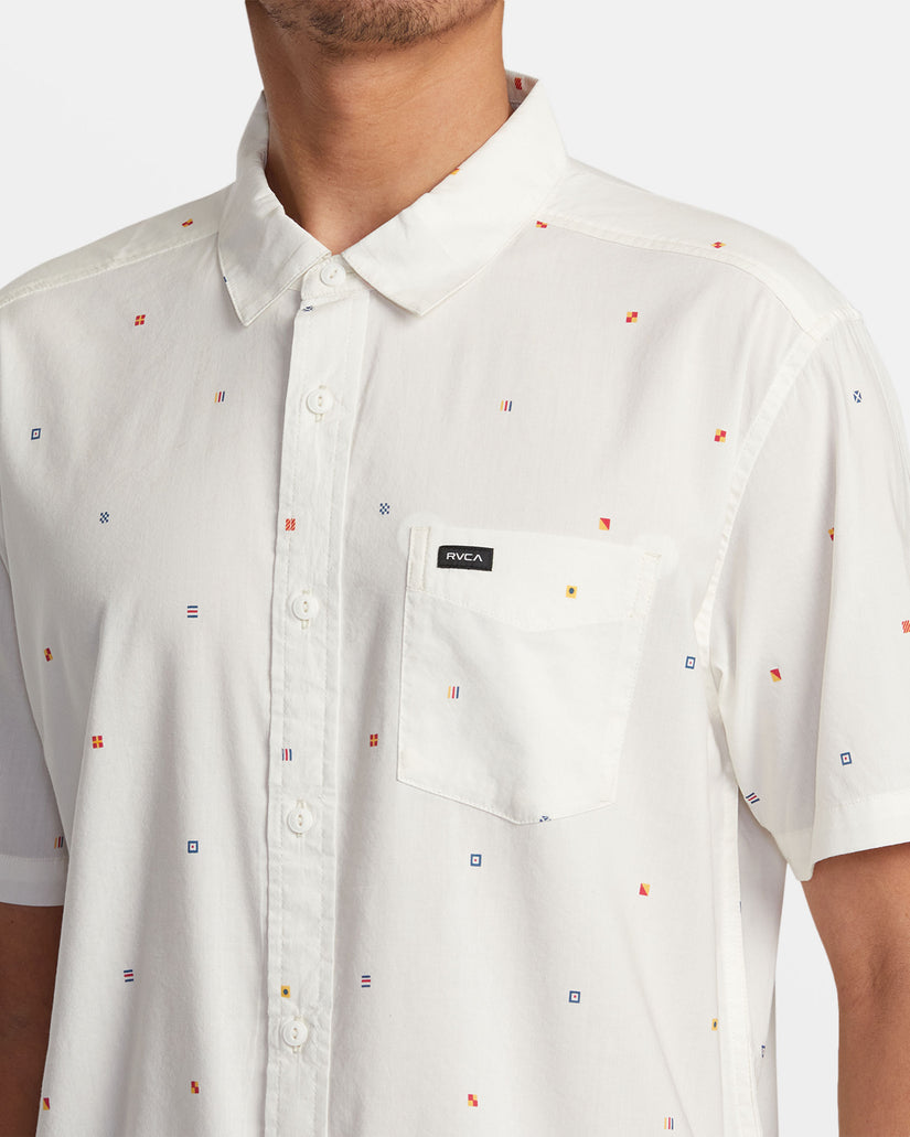 Morning Glory Short Sleeve Shirt - White