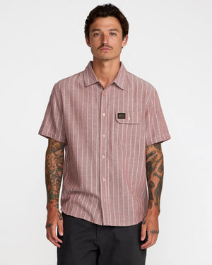 Dayshift Stripe II Short Sleeve Shirt- RVCA