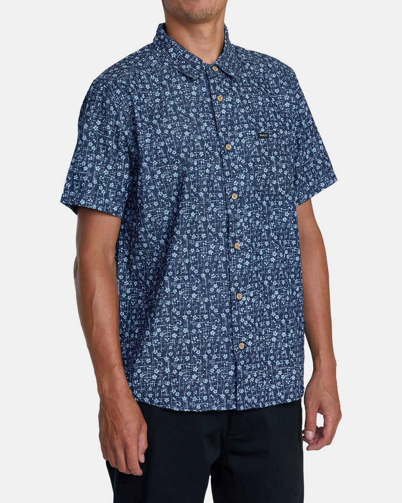 Frame Chambray Short Sleeve Shirt - Indigo