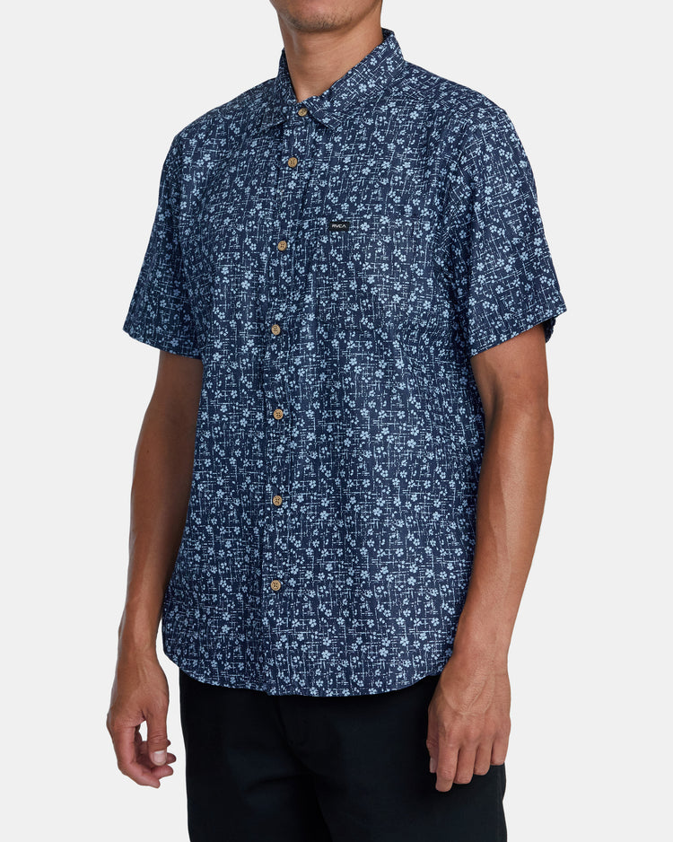 Frame Chambray Short Sleeve Shirt - Indigo