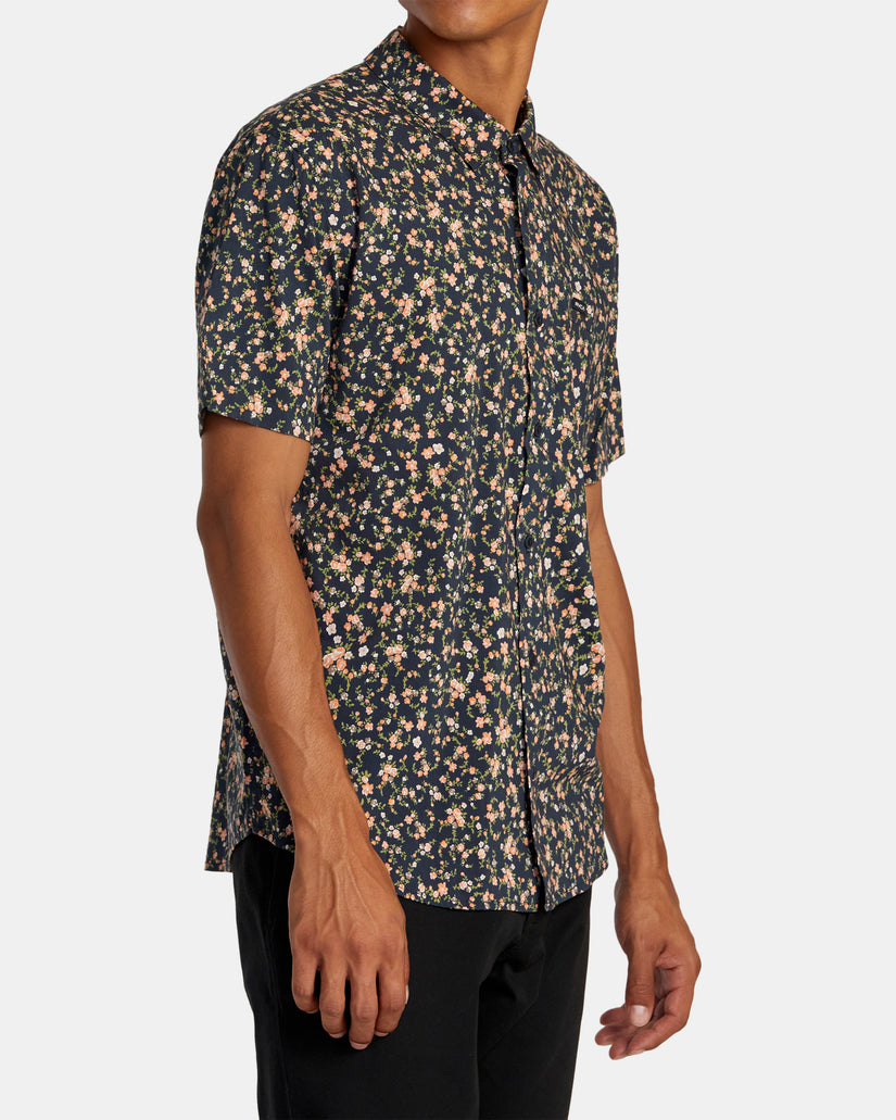 Botanical Short Sleeve Shirt - Navy Marine