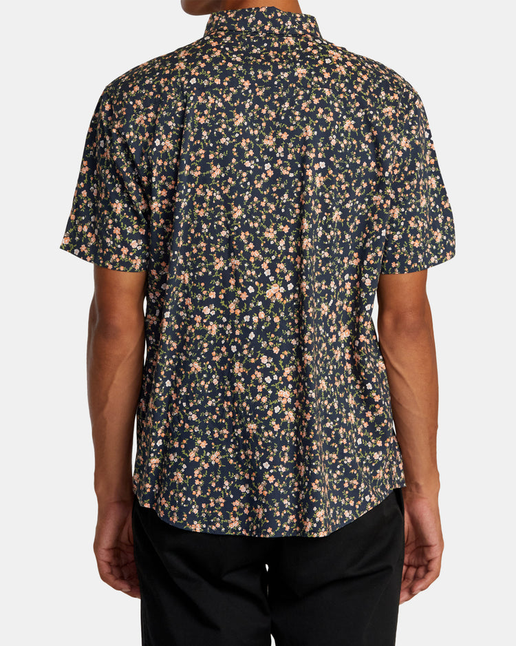 Botanical Short Sleeve Shirt - Navy Marine