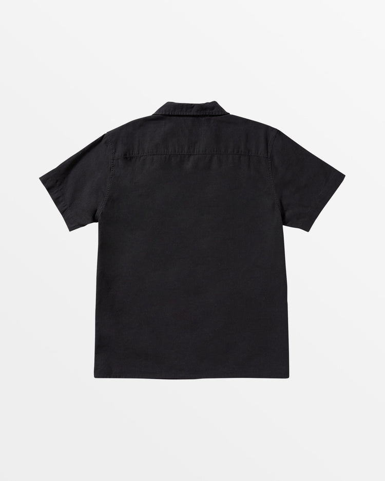 Oblow Floral Short Sleeve Woven Shirt - RVCA Black