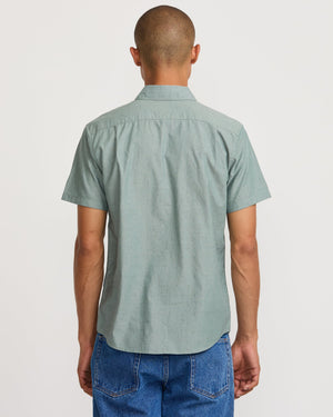 Men's Cru Stripped Dobby Short Sleeve Shirt in Off White Men's Cru Stripped Dobby Short Sleeve Shirt in Off White