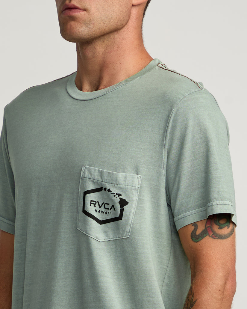 Hawaii Island Hex Pocket Tee - Monument