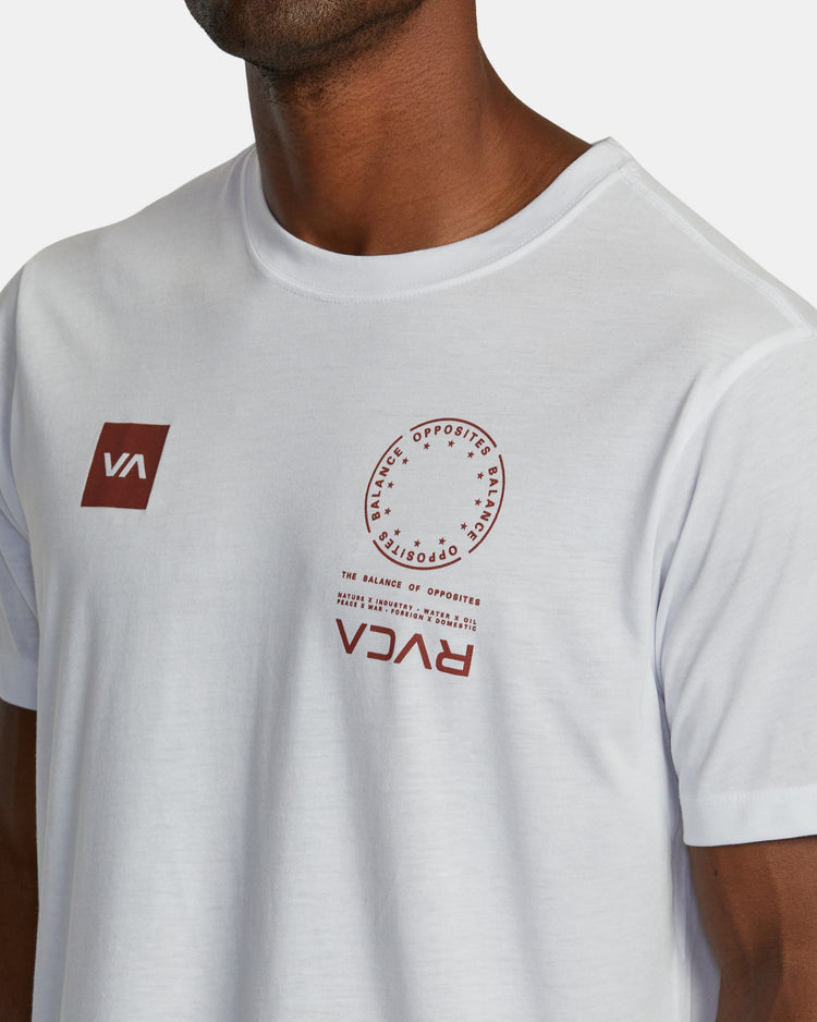 VA Mark Tee - White/Red Brick