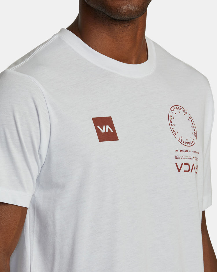 VA Mark Tee - White/Red Brick