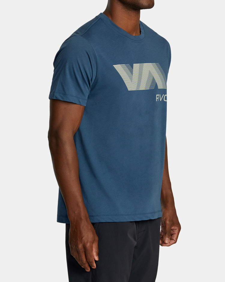 VA RVCA Blur Tee - Petrol Blue