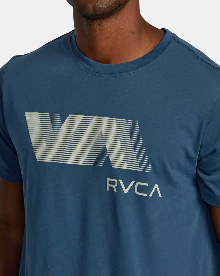 VA RVCA Blur Tee - Petrol Blue