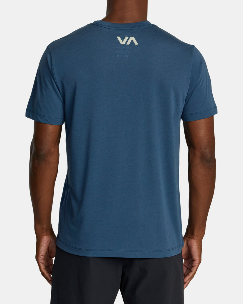 VA RVCA Blur Tee - Petrol Blue