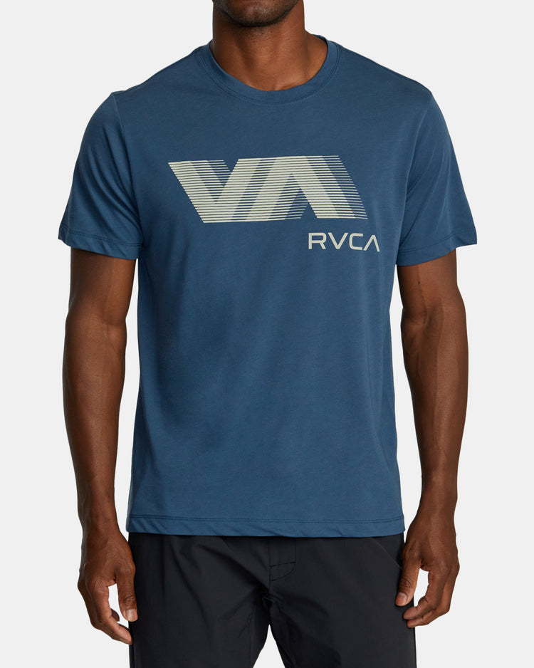 VA RVCA Blur Tee - Petrol Blue