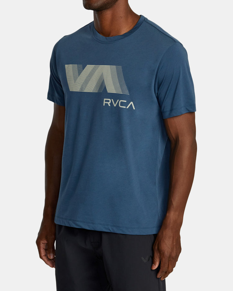 VA RVCA Blur Tee - Petrol Blue