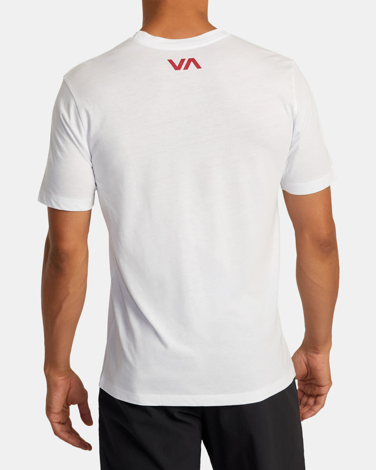 VA RVCA Blur Tee - White/Red