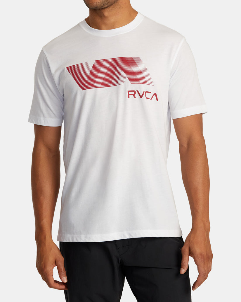 VA RVCA Blur Tee - White/Red