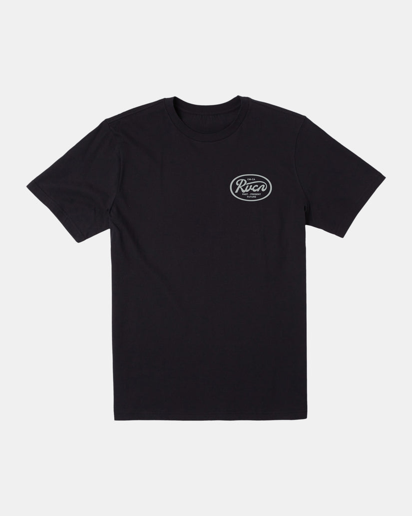 Oval Script Tee - Black