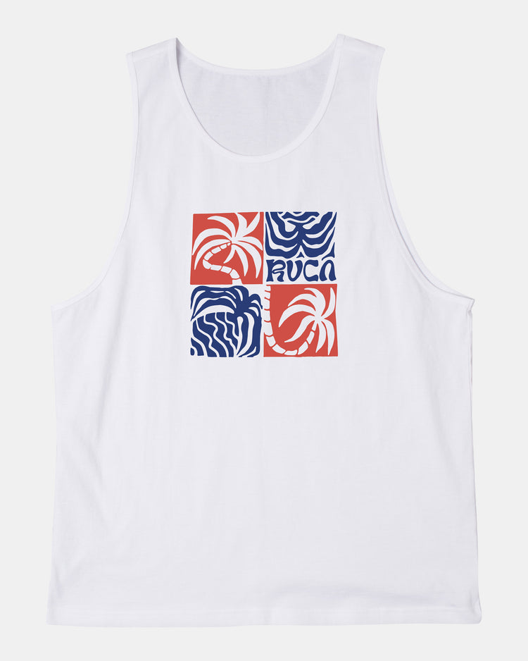 Fronds Tank Top - White