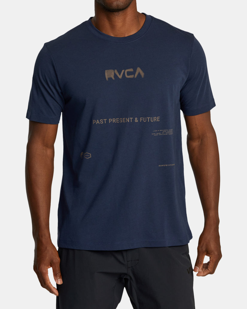 Radial Graph Sport Tech Tee - Navy