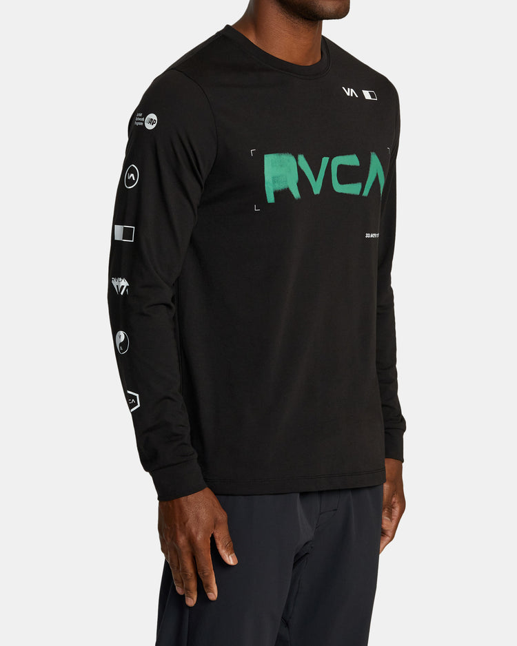 RVCA Radial Sport Tech Long Sleeve Tee - Black