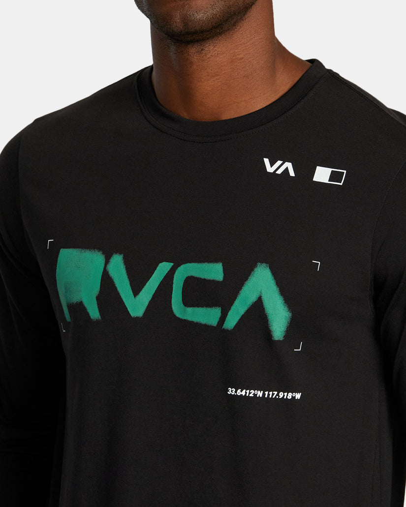 RVCA Radial Sport Tech Long Sleeve Tee - Black