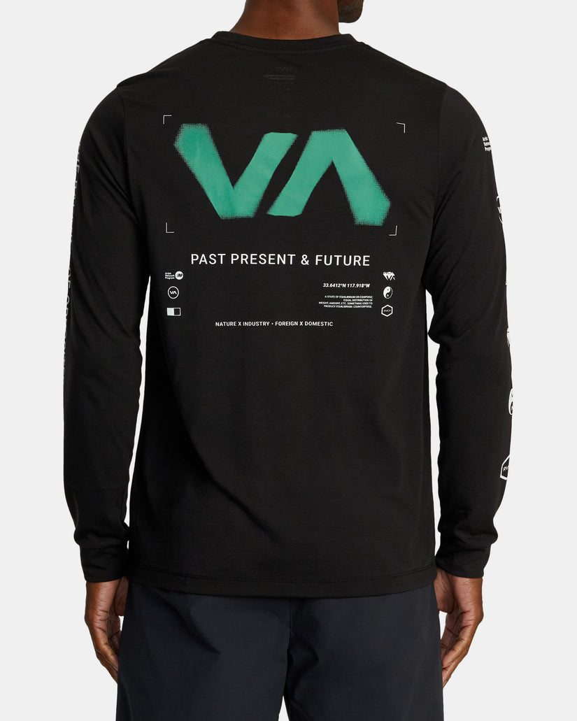 RVCA Radial Sport Tech Long Sleeve Tee - Black