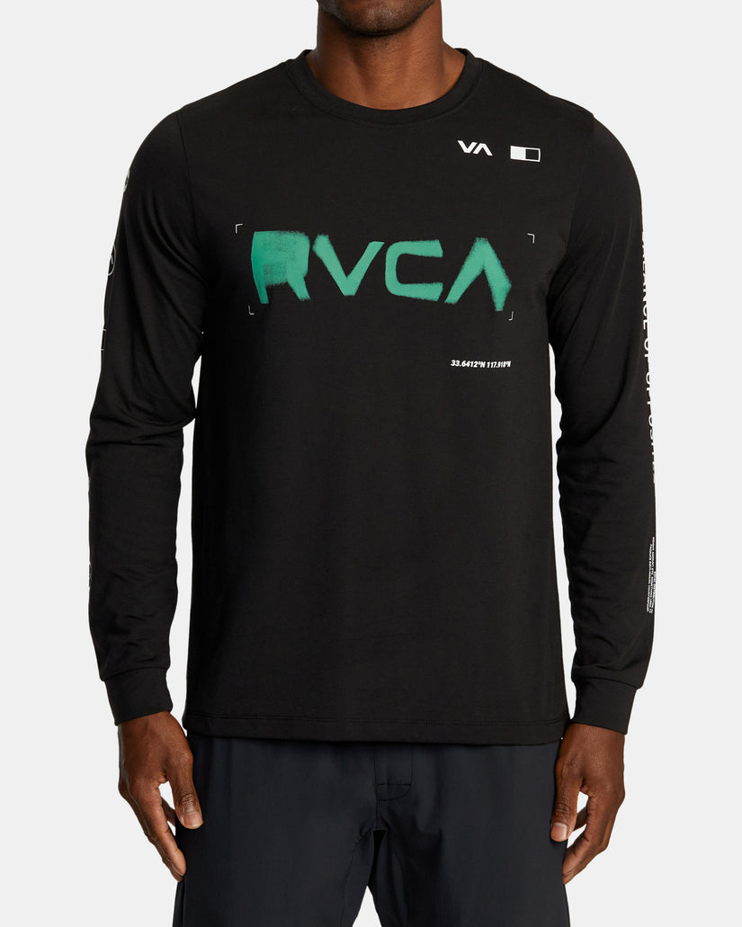 RVCA Radial Sport Tech Long Sleeve Tee - Black