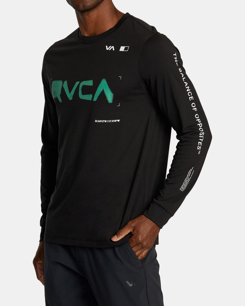 RVCA Radial Sport Tech Long Sleeve Tee - Black