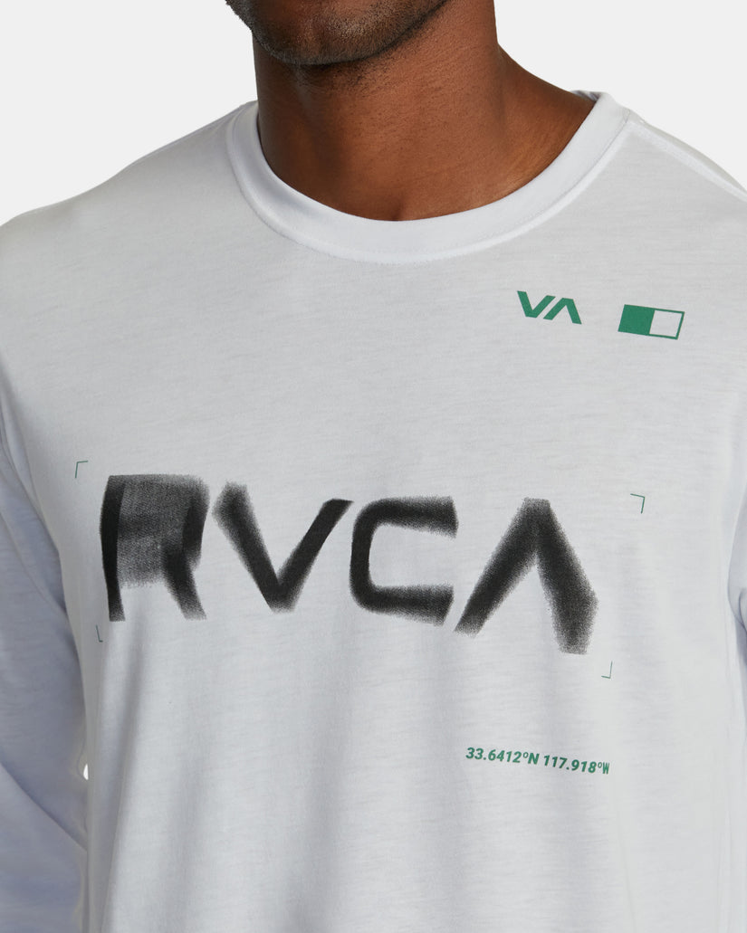 RVCA Radial Sport Tech Long Sleeve Tee - White