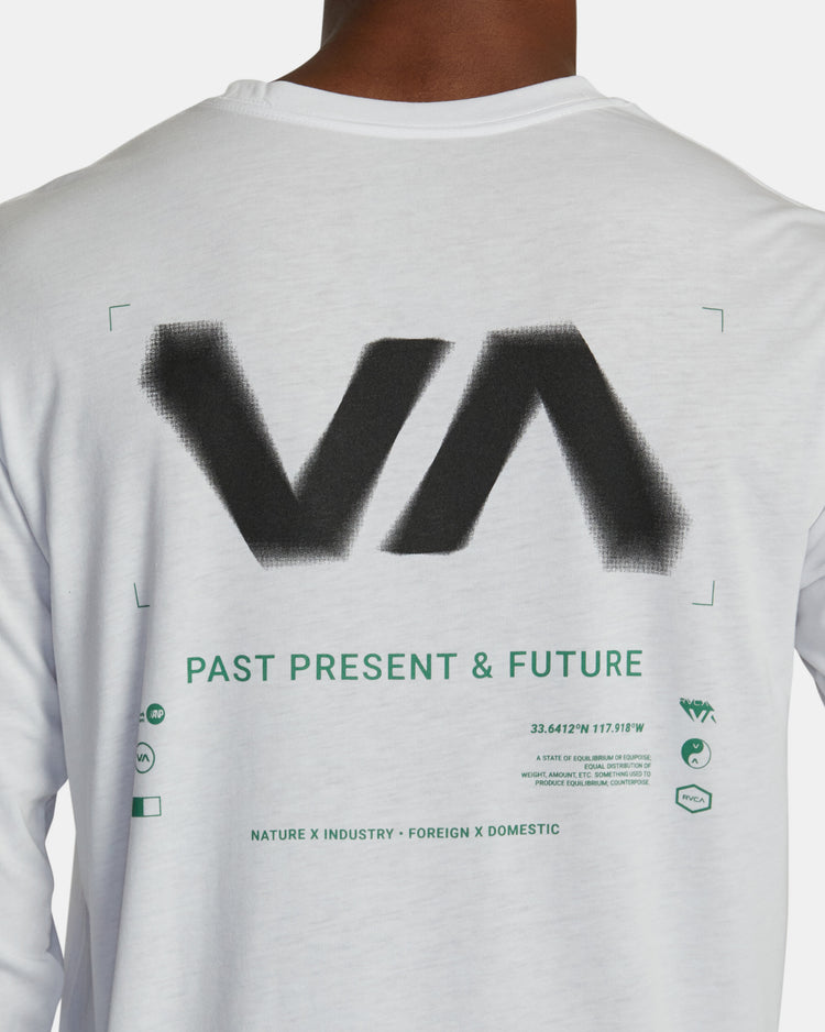 RVCA Radial Sport Tech Long Sleeve Tee - White