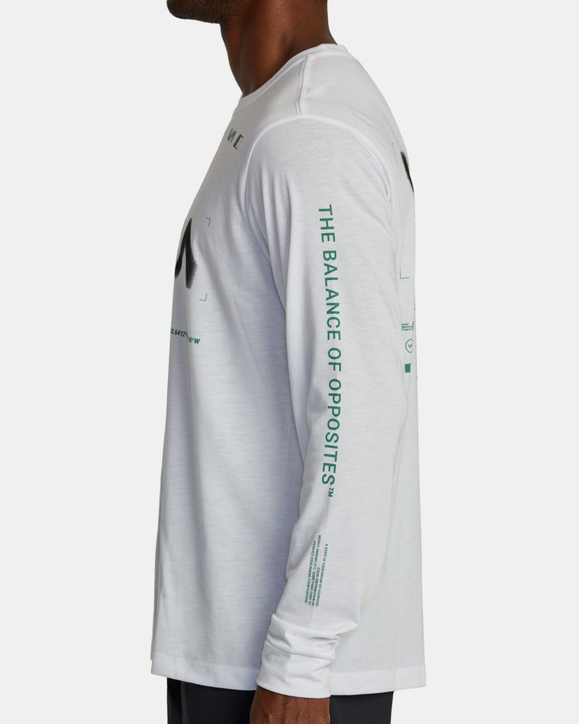 RVCA Radial Sport Tech Long Sleeve Tee - White