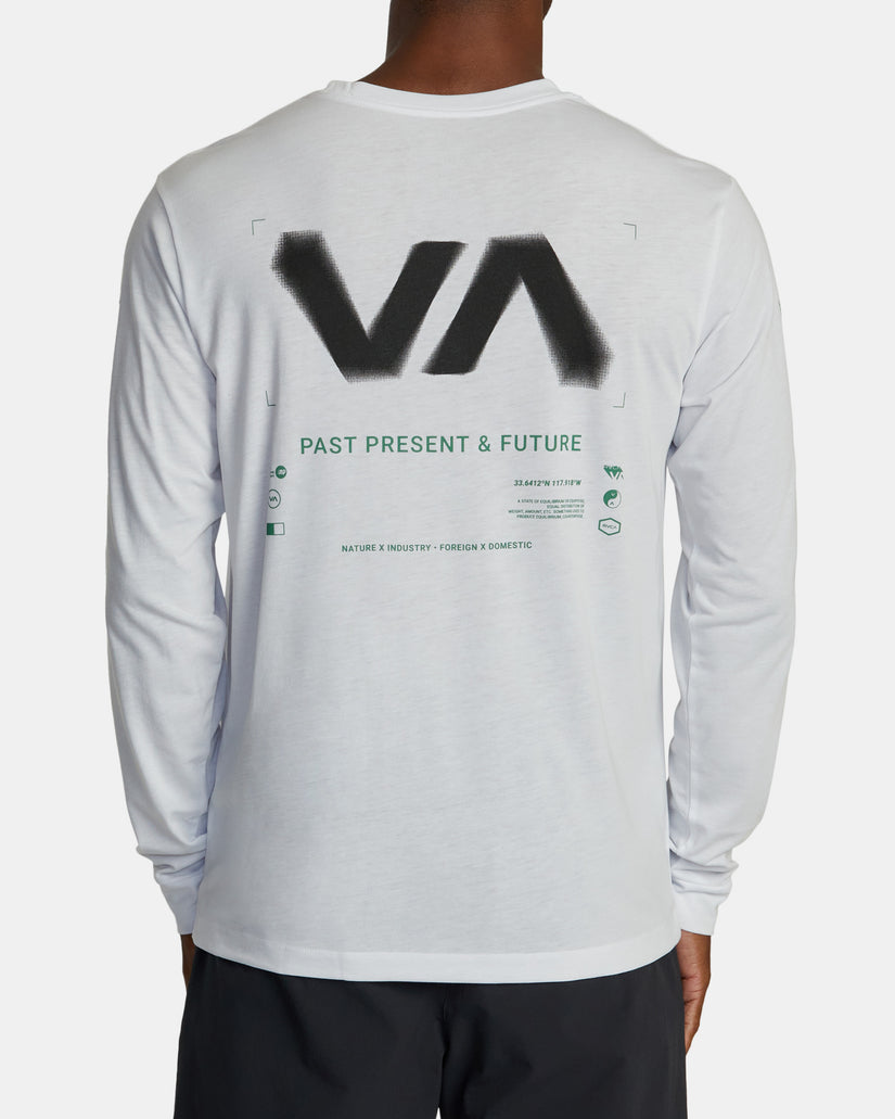 RVCA Radial Sport Tech Long Sleeve Tee - White