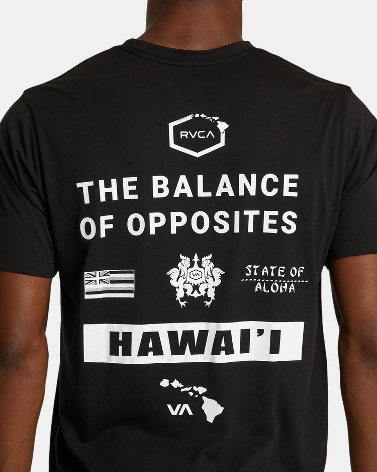 Hawaii All Brand Sport Tech Tee - Black