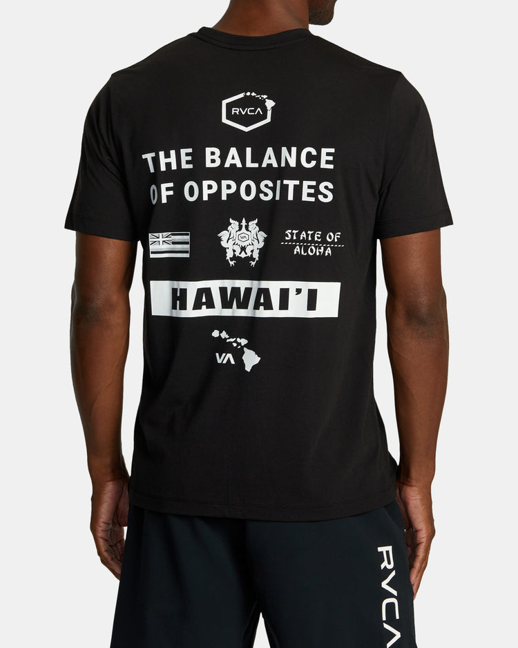 Hawaii All Brand Sport Tech Tee - Black