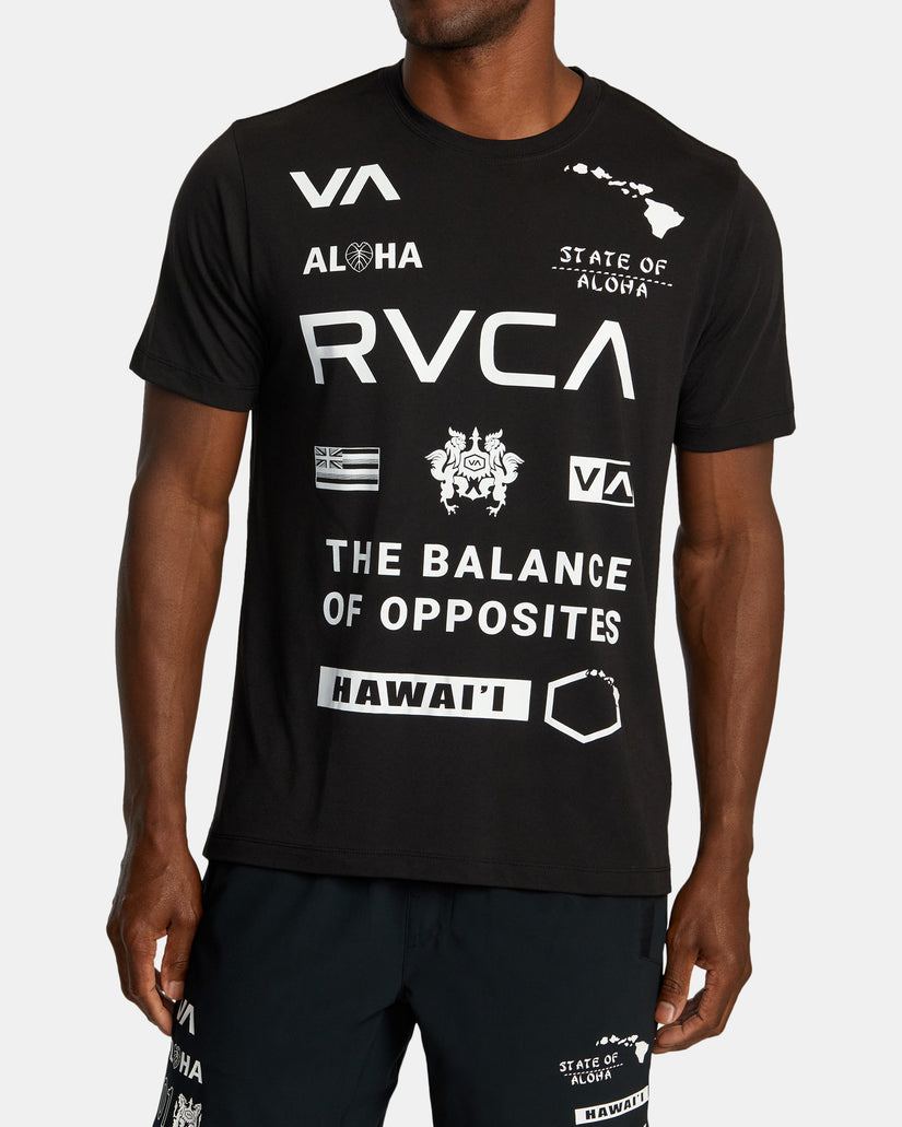 Hawaii All Brand Sport Tech Tee - Black