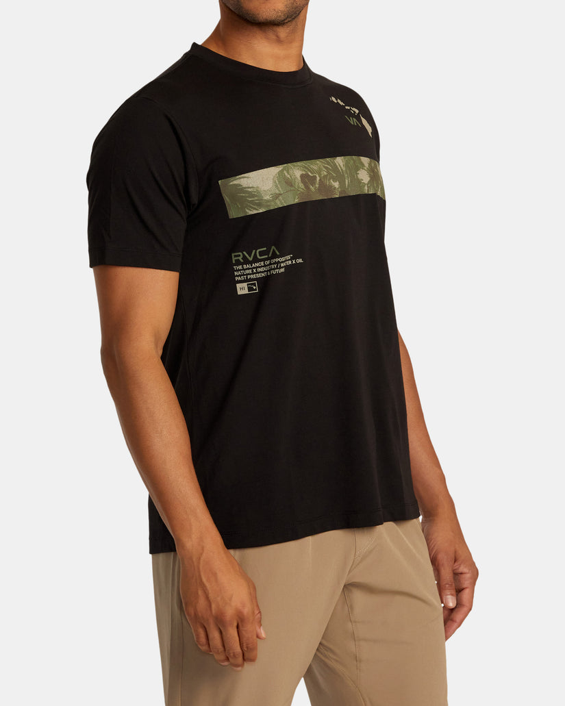 Hawaii Bar Tree Tee - Black