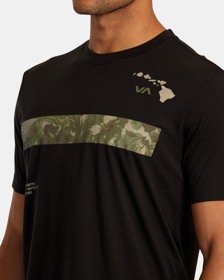 Hawaii Bar Tree Tee - Black