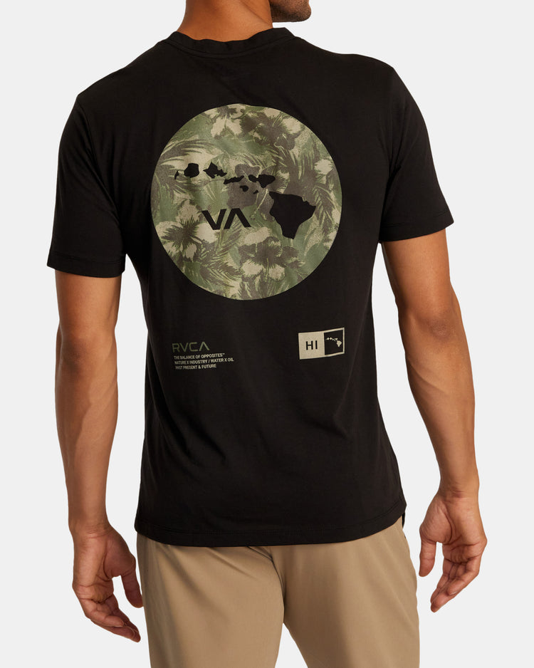 Hawaii Bar Tree Tee - Black