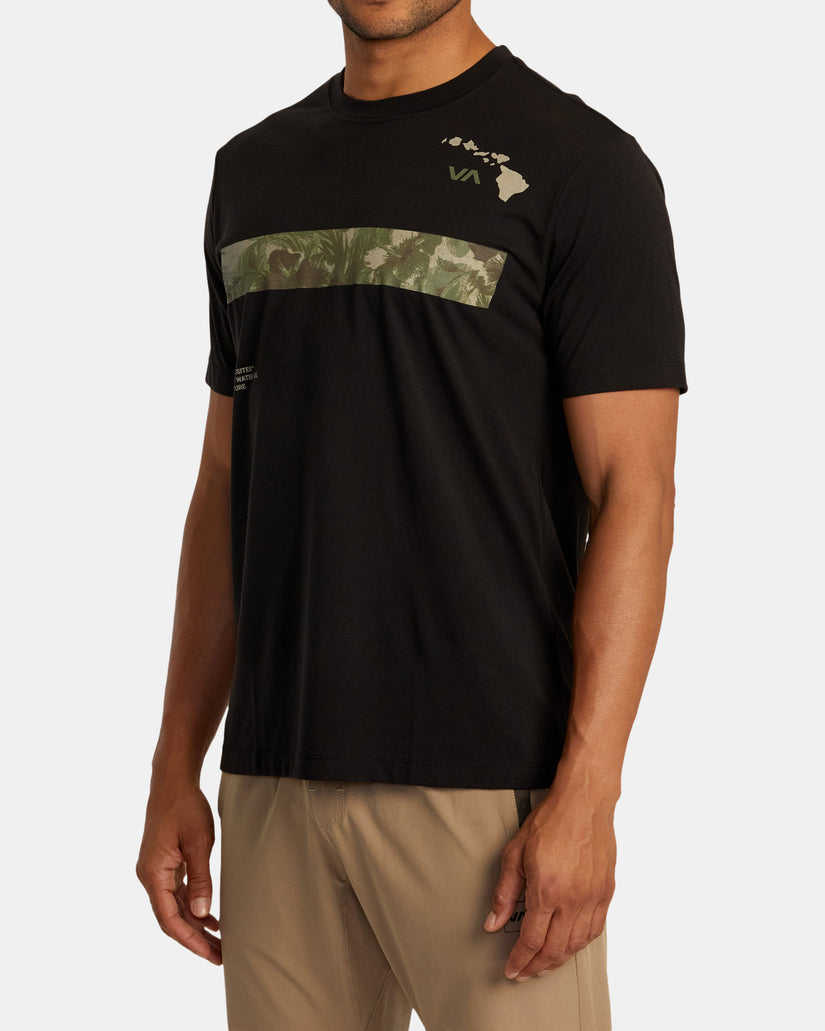 Hawaii Bar Tree Tee - Black