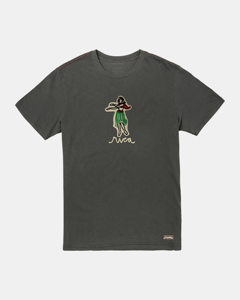 Oblow Hula Tee - Pirate Black