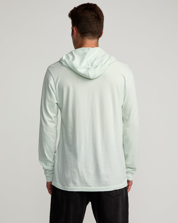 PTC Pigment Hooded Long Sleeve Tee - Light Blue