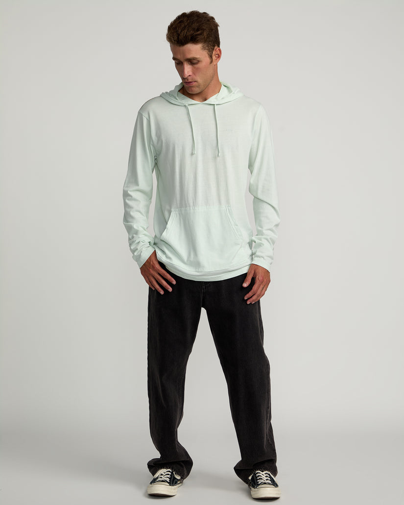 PTC Pigment Hooded Long Sleeve Tee - Light Blue