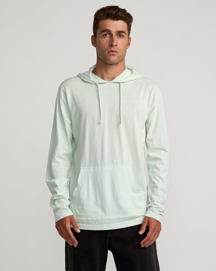 PTC Pigment Hooded Long Sleeve Tee - Light Blue